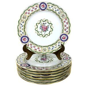 Haviland Limoges "Louveciennes" Salad Plate 7 5/8" France-Set of 7-Pristine Mint